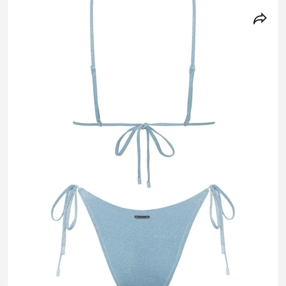 *Full Set* Triangl Bikini VALA BAY SPARKLE Tie Triangle Bralette Cheeky Bottom - Image 4 of 4