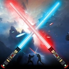 2 Pack Light Up Saber for Kids Adults, Retractable Dark Light Up Saber.....