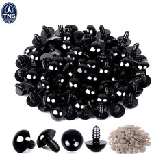 120 Pcs 8mm Plastic Safety Crochet Eyes with Washers for Stuffed Animals Doll...