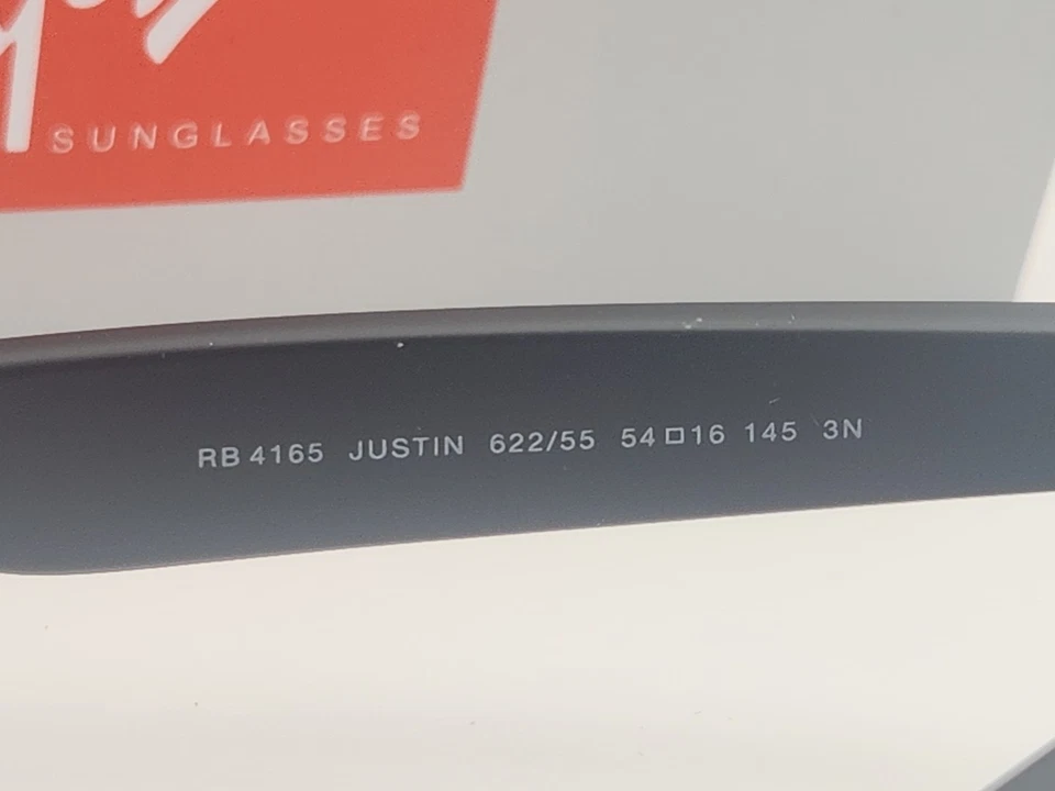 Gafas de sol Ray-Ban RB4165 Justin mezcla de colores - espejo negro/azul Foto 4 de 4