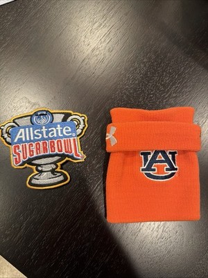 AUBURN Tigers Under Armour Sweatband Sugar Bowl Patch Team Issue 2016