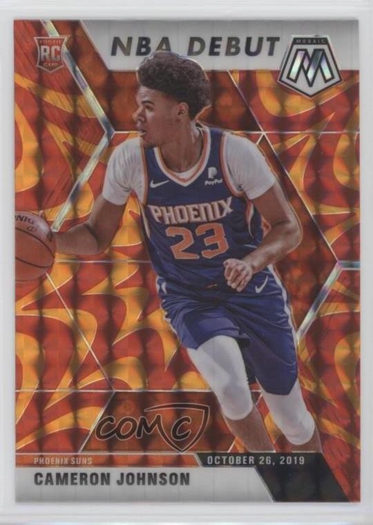 2019 Panini Mosaic NBA Debut Reactive Orange Prizm Cameron Johnson Rookie RC 7ut