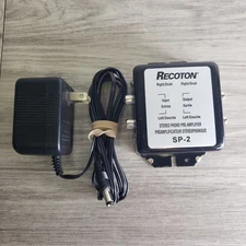 Recoton SP-2 Stereo Phono Cartridge Pre-Amplifier with Power Adapter Turntable