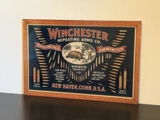 Hi Gloss! Winchester Rifles Ammunition Vintage Style Metal Sign 18x12 Bracket
