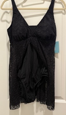 NWT Women s Black Bal Harbour Swim Bathing Suit Swimwear Size 16 One Piece