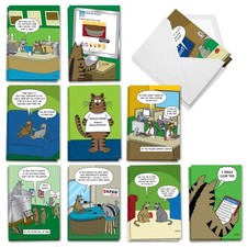 NobleWorks 20 Funny Birthday Cards 5x7 w/ Envelopes for Men Women