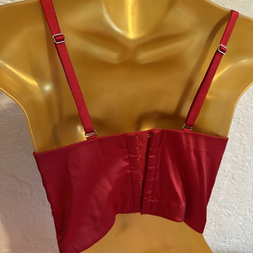 Victoria’s Secret Red Rhinestone Bra Top Corset Bustier Small New With Tag - Picture 4 of 5