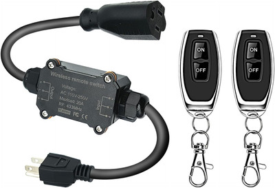 AC110V Waterproof Remote Control Power Switch with 164Ft Long Range,Ac110V/120V/