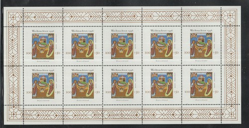 A 32 ) GERMANY 1996 / 2 x beautiful Miniature sheets ** / MNH - Christmas  - Picture 2 of 2