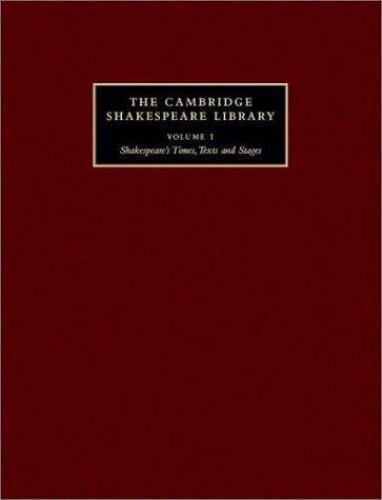 Cambridge Shakespeare Library 3 Volume Hardback Set Shakespeare's… 9780521824330