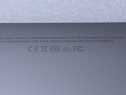 Apple MacBook Pro 13" A1708 Cover inferiore grigio siderale - Foto 2 di 2
