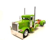 DCP FIRST GEAR 1/64 SCALE 389 PETERBILT DAY CAB LIME GREEN WITH ORANGE FRAME