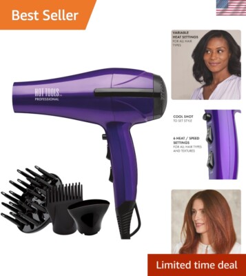 Premium 1875W Ionic Ceramic Hair Dryer with Cool Shot - Salon Quality At Home