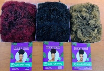 Hochwertige große Afro versaute lockige Puff Pferdeschwanz Dutt Ziehen Haarverlängerungen