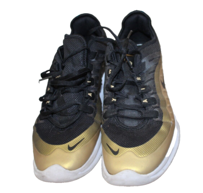 Nike Black and Gold Sneakers size 9.5 VINTAGE 1990s NIKE TRACK SHOES BLACK GOLD SPIKES SIZE 9.5 W  main image 3