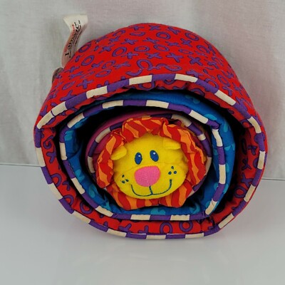 Lamaze Developmental Baby Toy Nesting Cups Soft Cloth Stuffed Crinkle Lion Color
