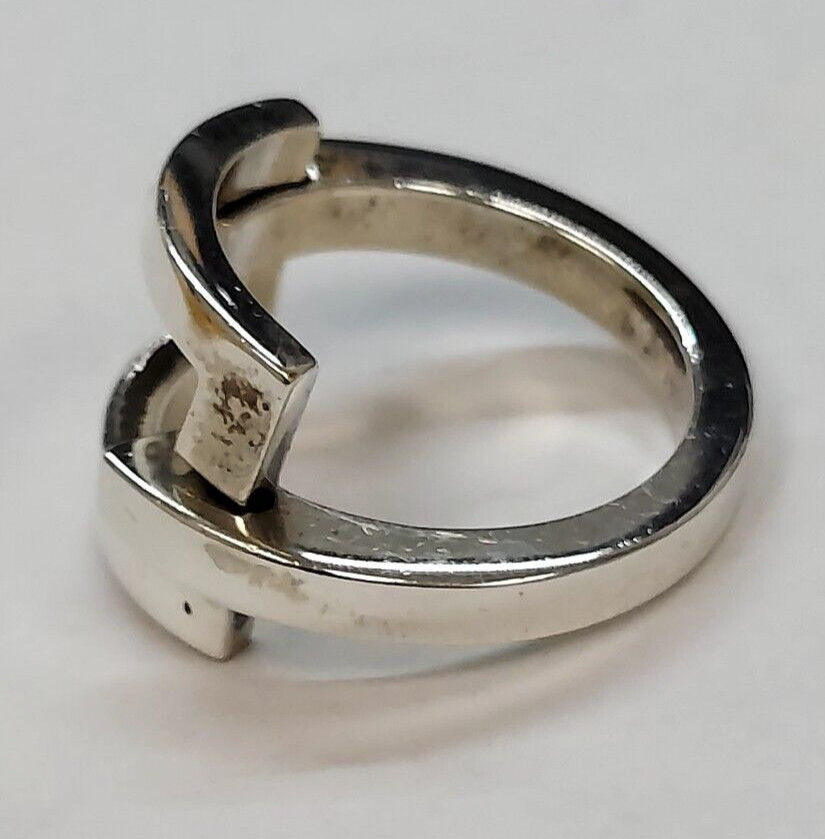 MOVADO STERLING SILVER RECTANGULAR GEOMETRIC RING… - image 3