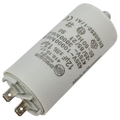Anlaufkondensator Motorkondensator 12µF 400V 36x70mm Stecker 6,3x0,8mm Ducati 41