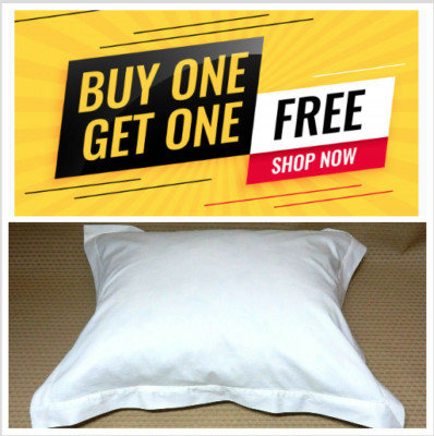 BUY 1 GET 1 FREE ~ FINO LINO LINEN & LACE 420 TC STD 20'' X 27'' PILLOWCASE SHAM