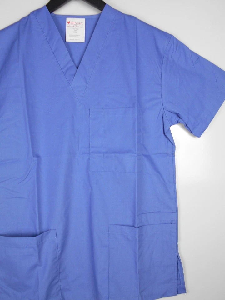 ALL HEART SCRUB TOP 3 POCKETS CEIL BLUE- XSM - Image 4 of 4