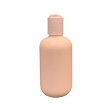 White HDPE Plastic Boston Round Bottle with White Disc Cap - 4 oz / 120 ml