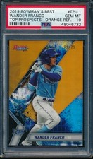 PSA 10 WANDER FRANCO 2019 Bowman's Best ORANGE REFRACTOR #/25 Rookie RC GEM MINT