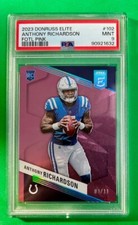 2023 PANINI DONRUSS ELITE FOTL PINK - ANTHONY RICHARDSON RC #03/11 - PSA MINT 9