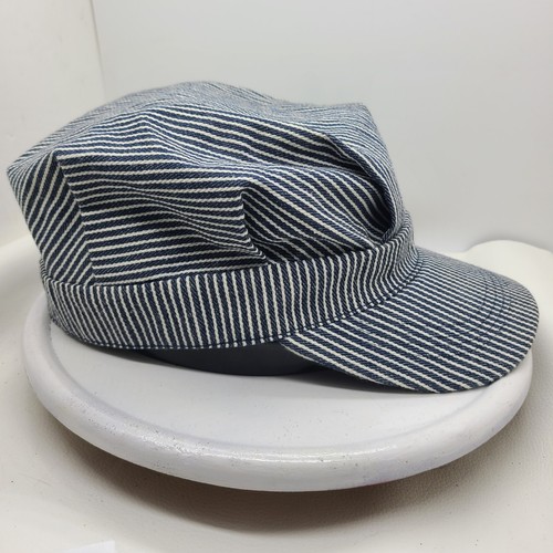 Engineer Type Hat, Adjustable, Navy & White - Picture 2 of 4