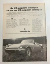 1972 Triumph Spitfire Vintage Advertisement Ad Print Sport Car Club of America