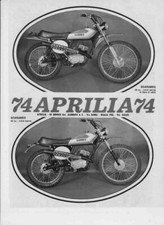 advertising Pubblicità- MOTO APRILIA SCARABEO 50 1974 MOTO EPOCA ENDURO