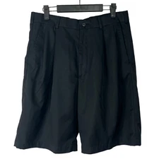 Pro Tour Men's Black Pleated Golf Shorts Size 32 100% Polyester 9.75" Inseam