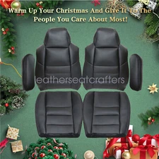 2002-2007 For Ford F250 F350 Super Duty XLT Replacement Front Seat Cover - Black
