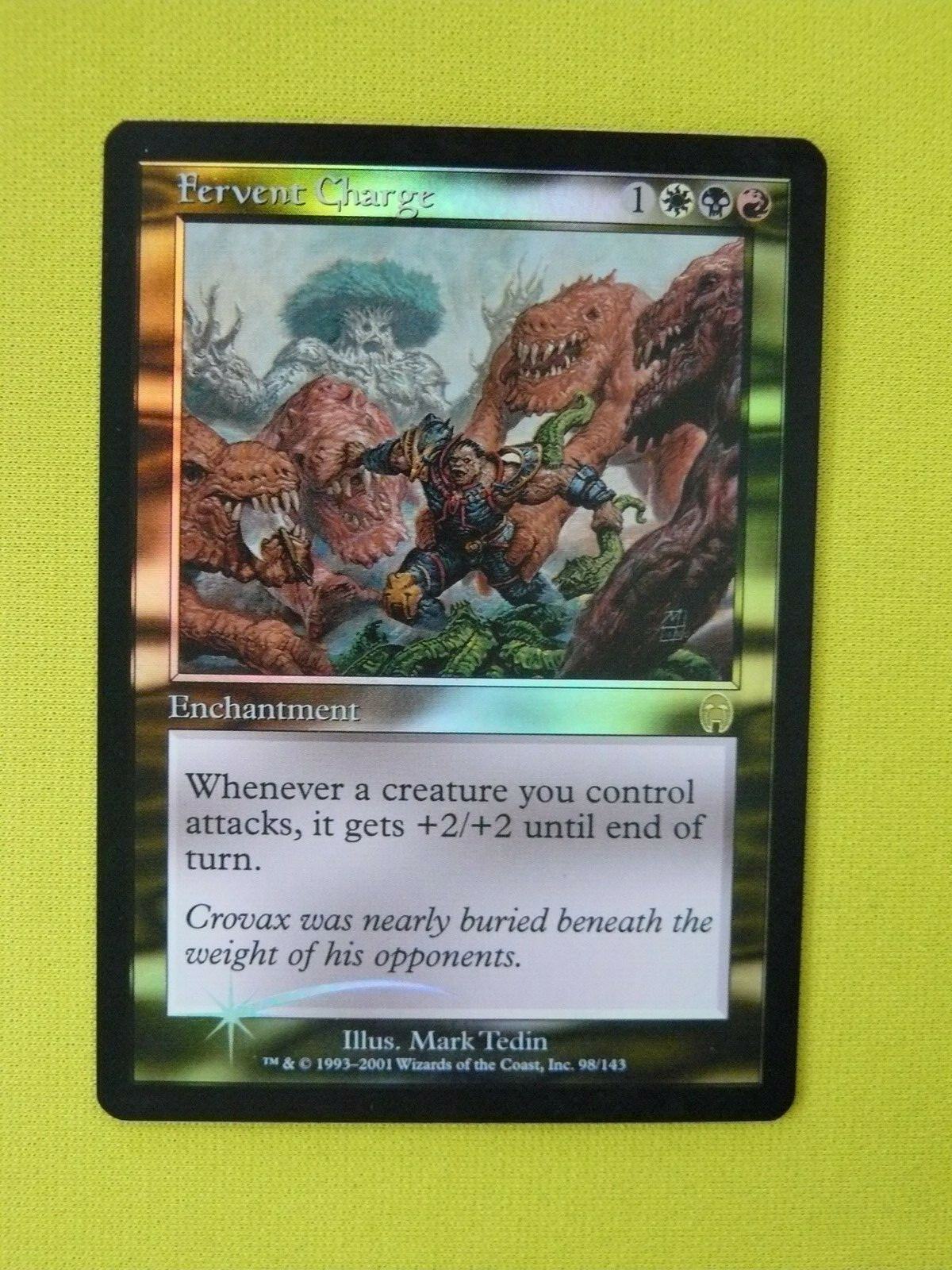 Fervent Charge - FOIL - Rare White/Black/Red Enchantment - NM - Apocalypse MTG