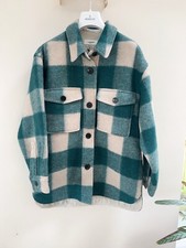 Isabel Marant Etoile Harveli Green Check Jacket/coat New With Tag Size Fr34