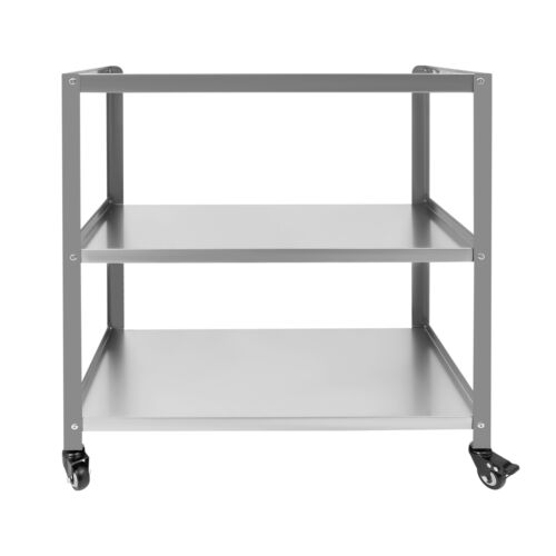 3 Tiers Rolling Kitchen Trolley Cart Storage Serving Shelf 300LBS Silver - Picture 6 of 16