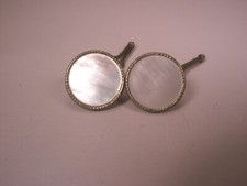 SINGLES 2 9/16" White Mother of Pearl Vintage Formal Tux Prom Shirt Stud i77