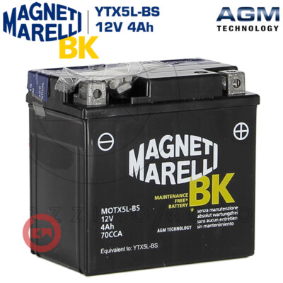 MAGNET AKKU MARELLI YTX5L-BS 12V 4Ah HONDA Shadow 90