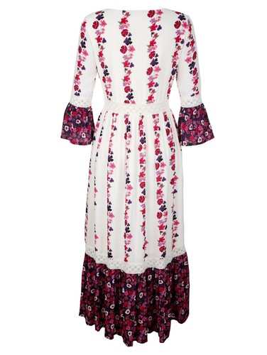 Alba Moda Strand Kleid im Romantiklook weiss-beere Gr. 44 0123649657 (G) - Bild 5 von 7