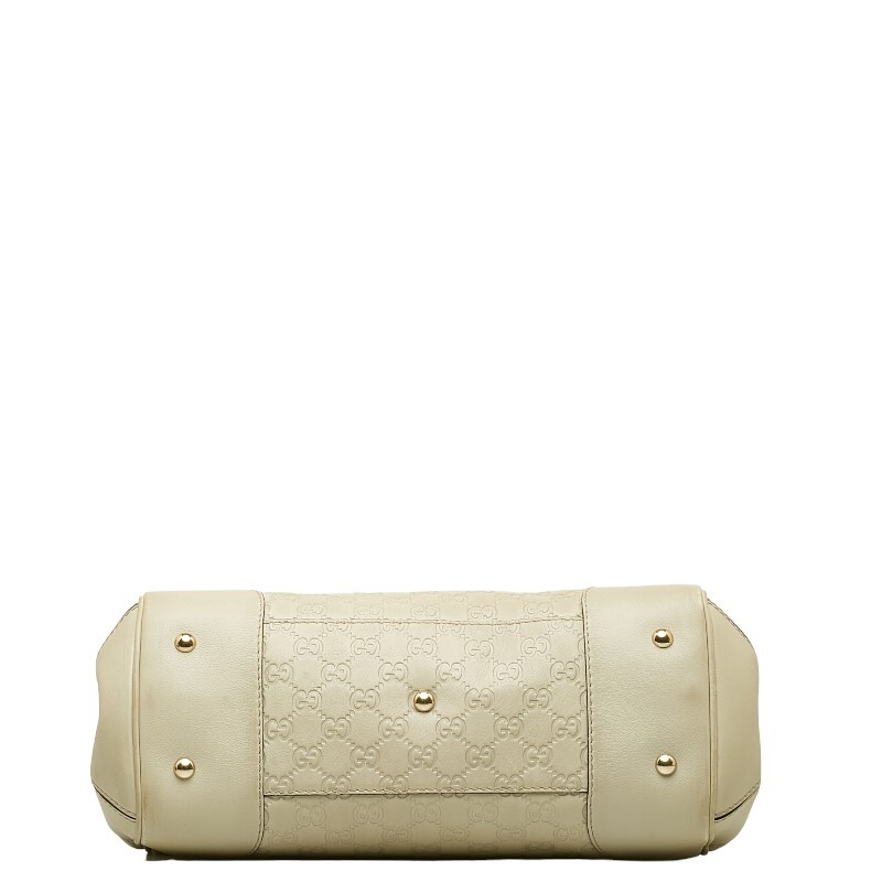 GUCCI Guccissima Ribbon Tote Bag Shoulder Bag 257063 Ivory White