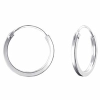Creolen Ohrringe 925 Silber - MäDchen Frauen Damen Creole Schmuck Rund