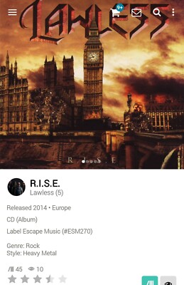 Lawless ~ Rise CD 2014 Hi-Tech AOR Melodic Rock WestCoast escape