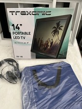 TREXONIC Portable Rechargeable 14 Inch LED TV with HDMI, SD/MMC, USB, VGA