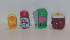 MOOSE PRETEND PLAY TOY SEASON 2 SHOPKINS 4 LOOSE MINIATURE CHARACTER FOOD LOT