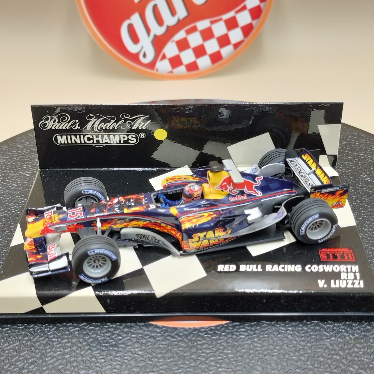 1/43 ミニチャンプス レッドブル RB1 スターウォーズ ダースベイダー仕様 MINICHAMPS 1/43 RED BULL RB1 COSWORTH V. Liuzzi Monaco 2005