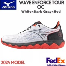 Mizuno Tennis Shoes WAVE ENFORCE TOUR OC White/Dark Gray/Red 61GB2302 62 UNISEX