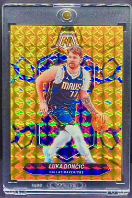 rare luka doncic cards Luka Doncic RARE GOLD REFRACTOR PRIZM INVESTMENT CARD SSP MOSAIC MAVERICKS  MINT