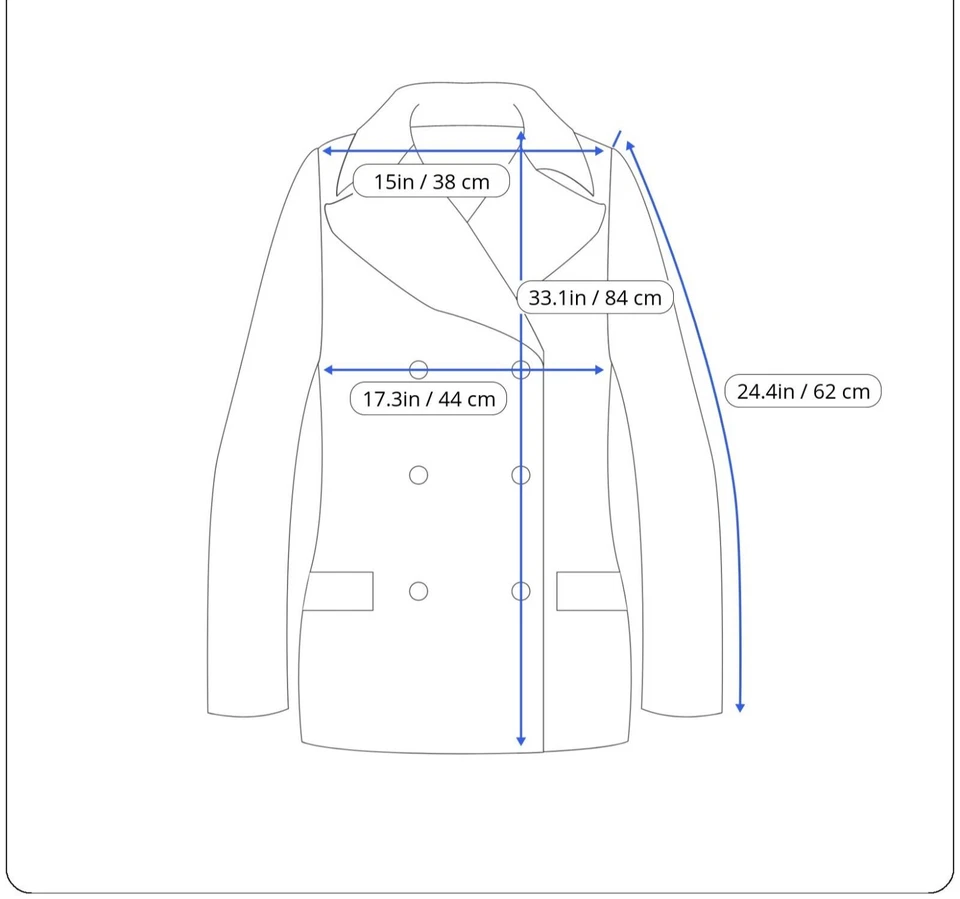 Abrigo Mujer JILL STUART Valerie Dah 2 O ~ PEQUEÑOS Botones a Presión Bolsillos Negros Foto 3 de 4