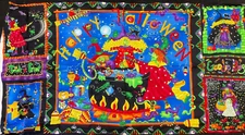 KIDSTUFF- GHOUL FRIENDS PANEL BY CHERI STROLE FOR MODA, 24"H X 44" W