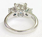 HSN Colleen Lopez Sterling Silver Cushion-Cut & Round White Topaz Ring Size 5 — photo 4