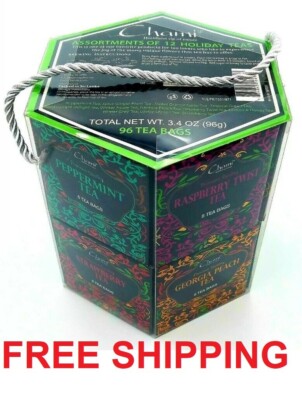 Chami BEST Gift Set 12 Flavor 96 Tea Bag Sachet Assortment Winter Holiday Tea